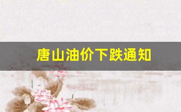 唐山油价下跌通知-唐山油价调整最新消息