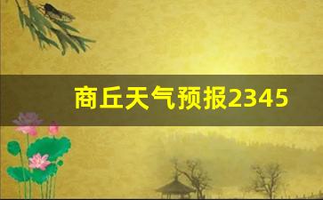 商丘天气预报2345查询_商丘 天气预报