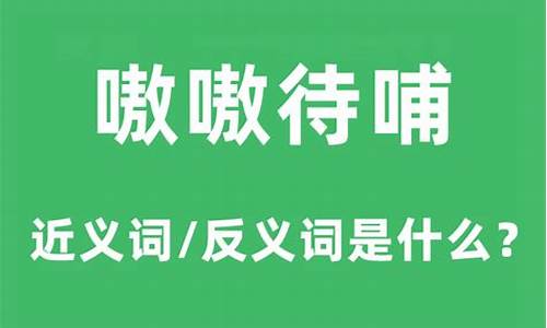 嗷嗷待哺是什么意思不可思议是什么意思-嗷嗷待哺是什么意思