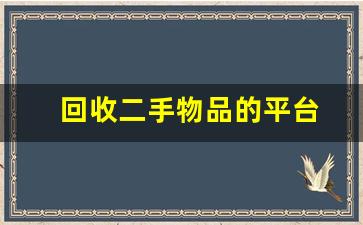回收二手物品的平台(二手回收平台有哪些)_https://www.nalian8.com_北交所_第1张