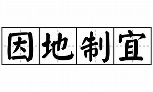 因地制宜造句意思解释_因地制宜造句意思解