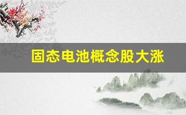固态电池概念股大涨(固态电池概念股大涨原因)_https://www.hangfeite.com_深交所_第1张