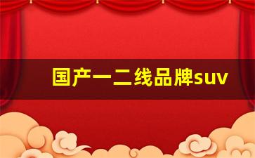 国产一二线品牌suv有哪些(cfa一级看多久两分钟)_https://www.luoxuangg888.com_深交所_第1张