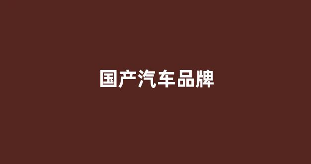 国产汽车品牌(国产汽车品牌销量排名)_https://www.hangfeite.com_创业板_第1张