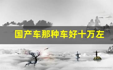 国产车那种车好十万左右(国产车十万以下哪款好)_https://www.gen-fastener.com_大商所_第1张