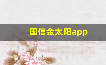 国信金太阳app(国信金太阳APP)_https://www.shshucaipeisong.com_科创板_第1张