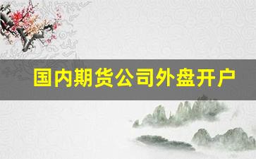 国内期货公司外盘开户(期货外盘开户条件)_https://www.taocizhiliang.com_装修公司_第1张