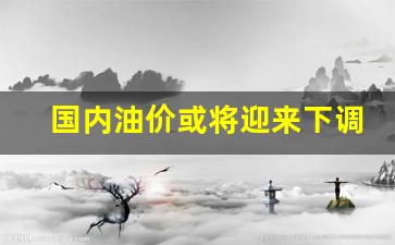 国内油价或将迎来下调今日汽油价格是多少-