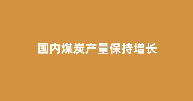 国内煤炭产量保持增长