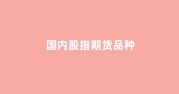 国内股指期货品种(国内股指期货品种代码)_https://www.brunchezvous.com_旅游攻略_第1张