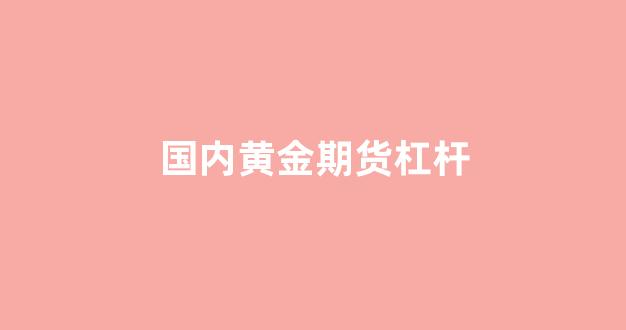 国内黄金期货杠杆(黄金现货杠杆)_https://www.xzdzcjn.com_上交所_第1张