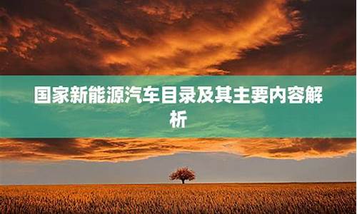 国家新能源汽车目录的车型有哪些_国家新能源汽车目录的车