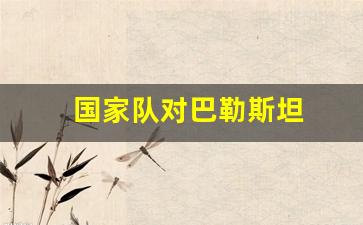 巴勒斯坦国家足球队-国家队对巴勒斯坦