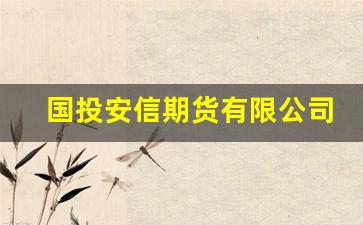 国投安信期货有限公司(国投安信期货有限公司招聘)_https://www.xzdzcjn.com_科创板_第1张