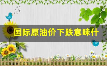 国际原油价格下跌汽油上涨-国际原油价下跌意味什么