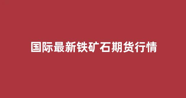 国际最新铁矿石期货行情(国际铁矿石期货行情在哪里查)_https://www.ccit-cctv.com_上交所_第1张