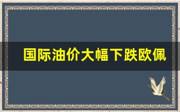 国际油价大幅下跌欧佩克-欧佩克会议或扩大原油减产力度,国际油价大涨