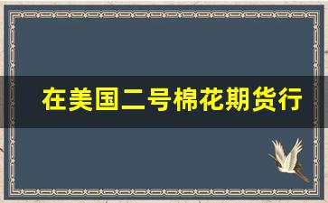 在美国二号棉花期货行情(美棉二号期货实事价格)_https://www.huakunhengjia.com_期货资讯_第1张