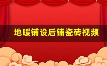 地暖铺设后铺瓷砖视频教程(地暖 铺砖)_https://www.jnskb.com_效果图_第1张