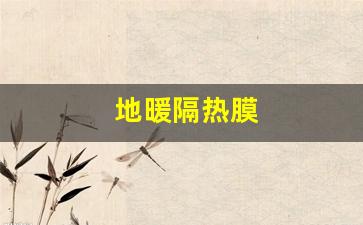 地暖隔热膜(地暖隔热膜怎么贴视频)_https://www.wanyuyiyao.com_深交所_第1张