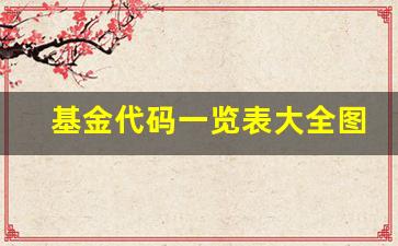 基金代码一览表大全图片(基金代码查询一览表)_https://www.wanyuyiyao.com_上交所_第1张