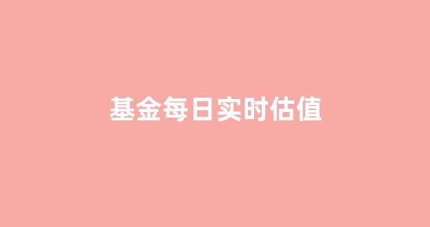 基金每日实时估值(基金实时估值表app)_https://www.ccit-cctv.com_上交所_第1张