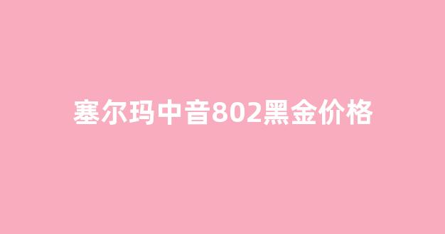 塞尔玛中音802黑金价格_塞尔玛高音802和803的区别
