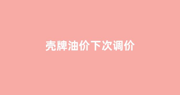 壳牌汽油涨价_壳牌油价下次调价