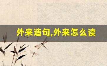 外来造句,外来怎么读,外来的意思,外来的组词-第1张图片-我的生活随想