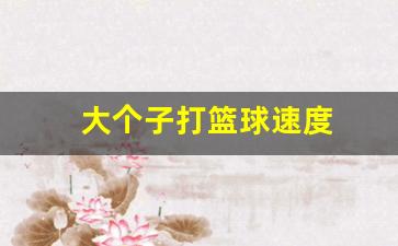 打篮球的大个子-大个子打篮球速度