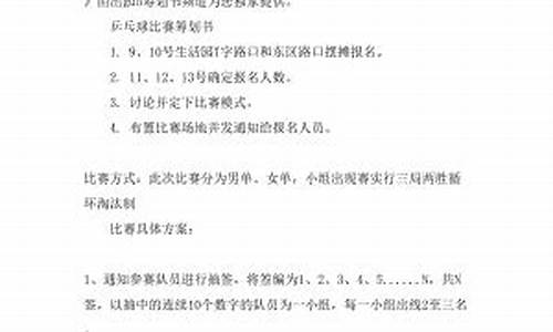 大学乒乓球大赛策划书_大学乒乓球大赛策划书范文