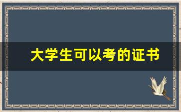 大学生可以考的证书(在校大学生可以考的证书)_https://www.jumanxin.com_科创板_第1张