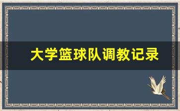 大学篮球队调教记录-大学篮球队训练
