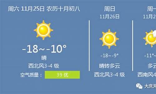 大庆天气预报15天查询结果哈尔滨天气预报