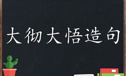 大彻大悟造句二年级怎么写_大彻大悟造句二年级怎么写的