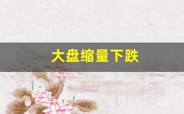 大盘缩量下跌(缩量下跌和放量下跌各说明什么)_https://www.shshucaipeisong.com_上交所_第1张