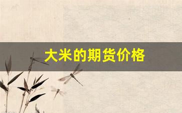 大米的期货价格(大米期货价格行情今日报价)_https://www.gfdzclz.com_深交所_第1张