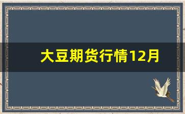 大豆期货行情12月(大豆期货行情分析报告)_https://www.haiwangdasha.com_中金所_第1张
