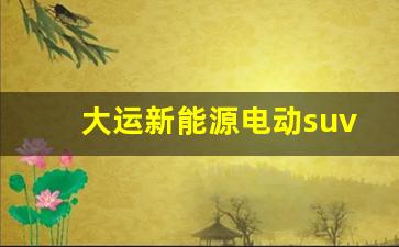 大运新能源电动suv(大运新能源电动汽车官网电话)_https://www.wguangz.com_广期所_第1张