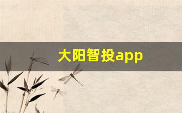 大阳智投app(大阳智投app怎么样)_https://www.heiljjianzu.com_深交所_第1张