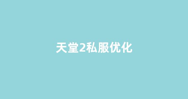 天堂2私服发布：优化与改进，让游戏更加流畅