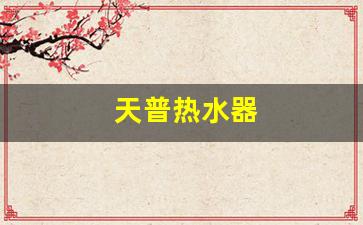 天普热水器四个按钮图解-天普热水器