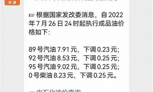 天津今日油价调整最新消息_天津今日油价最新消息92多少钱一升