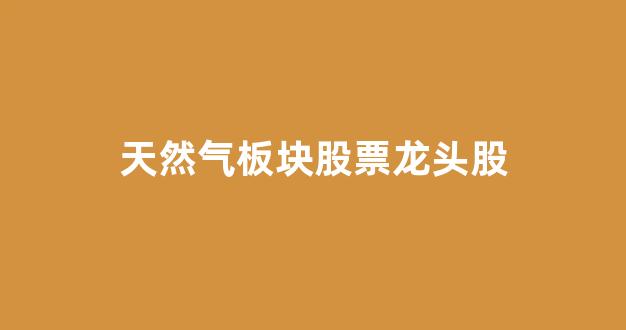 天然气板块股票龙头股(天然气板块龙头股排名)_https://www.hn-life.com_北交所_第1张