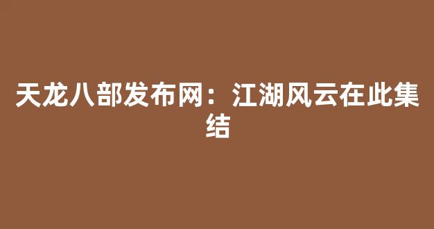 天龙八部发布网：江湖风云在此集结