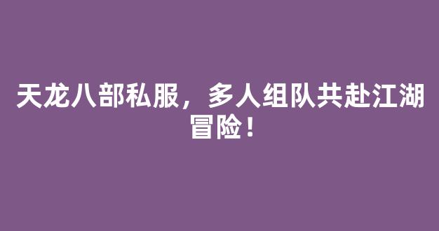 天龙八部私服，多人组队共赴江湖冒险！
