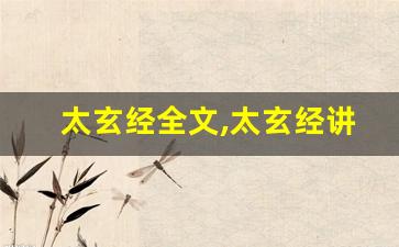太玄经全文,太玄经讲了什么,太玄经经典句子-第1张图片-我的生活随想