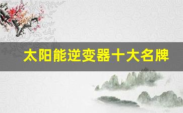 太阳能逆变器十大名牌排行榜(中国逆变器十大名牌)_https://www.luoxuangg888.com_科创板_第1张