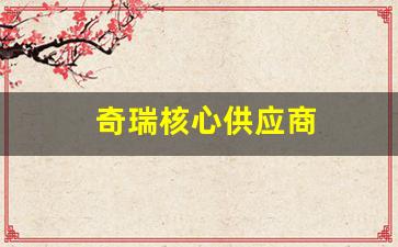 奇瑞核心供应商(奇瑞的供应商)_https://www.dcjwmf.com_大商所_第1张