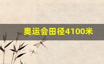 奥运会田径4100米-奥运会400米田径比赛视频